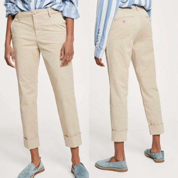 Closed | Official Stewart Washed Gray Soft Chino Mid Rise Cuffed Crop Pants - Picture 9 of 9